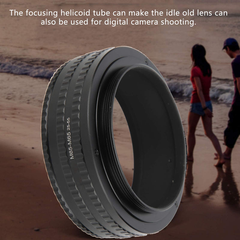 S erounder Focusing Helicoid Adapter, M65M65 2555mm Camera Adjustable Focusing Helicoid Adapter Macro Extension Tube Adapter Converter Connector