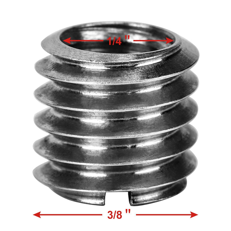 5 X Sunwayfoto Stainless Steel Slotted Post Type 1/4" to 3/8" Tripod Adapter / Bushing TN-2 TN2