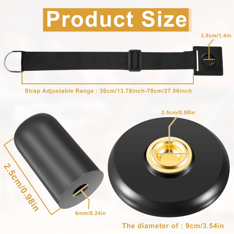 4 Pcs Cello Endpin Anchor Accessories Include Adjustable Strap with Thick Pad Endpin Stand Holder Cello Anti Slip Mat and Rubber Tip Floor Protectors for Cello Bass Instrument Accessories, Black