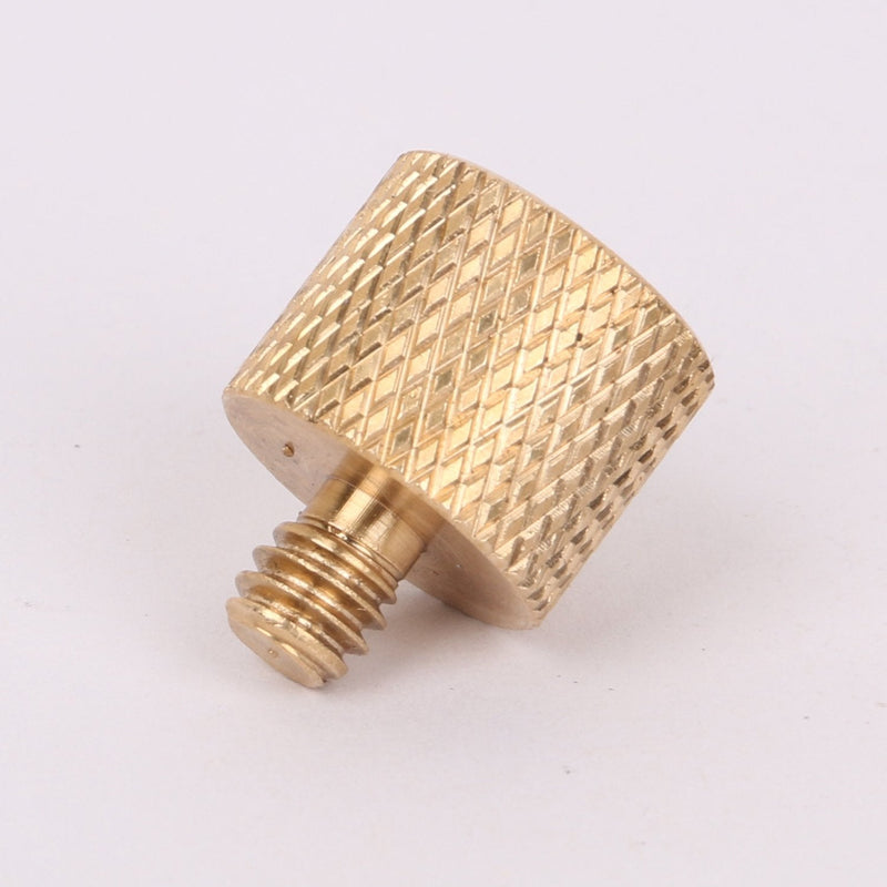 Standard 3/8"-16 Female to 1/4"-20 Male Tripod Thread Reducer Screw Adapter (Brass) Precision Made (2 Pack) 1/4" Male to 3/8" Female Screw Brass