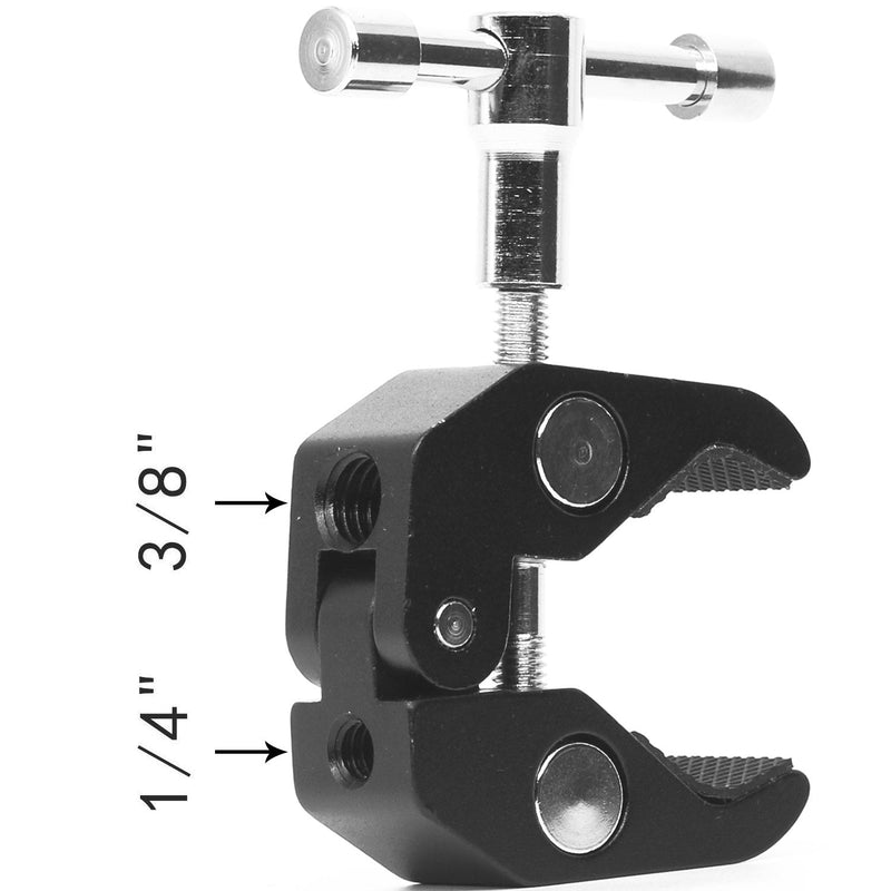 Double Ballhead Ball Arm Camera Clamp Mount Monitor Mount Bracket with Super Clamp Compatible with Ronin M Ronin MX Freefly MOVI DoubleBall+SuperClamp