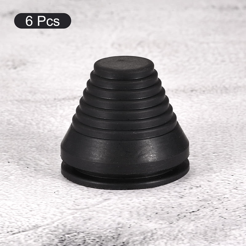 MECCANIXITY Rubber Grommet Mount Dia 30 mm Conical for Wire Protect of Thick Plate Pack of 6