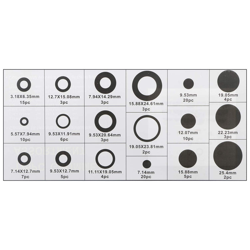 [AUSTRALIA] - Rowiz 125Pcs 18 Different Sizes Rubber Grommet Assortment Kit, Plug Wire O-Ring Assortment Set Sealing Gasket Washer for Plumbing, Automotive, Mechanic, Repairs 