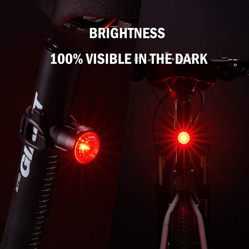 Cyclepartner Garnet-15 Universal Bike Tail Light for All Handlebars Bicycle Taillight Rear Light for Helmet Flash Warning Light Safety Light USB Rechargeable IP65 Waterproof