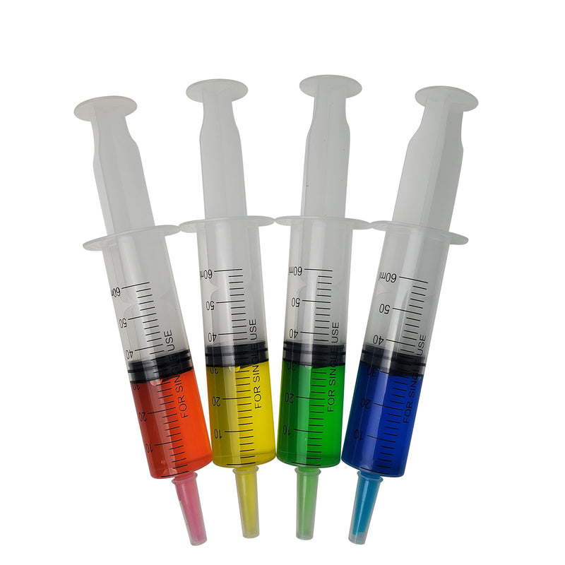 60 ml, 60 cc, Large Plastic Syringe for Scientific and Industrial Use, Sterile, Individually Packed. (Pack of 10)