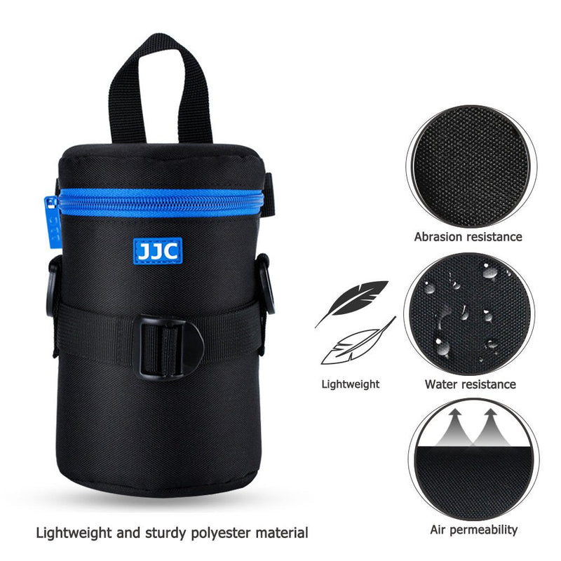 JJC Deluxe Lens Case Pouch for Canon EF 75-300mm f4.5-5.6/EF 24-105mm f4L/EF 16-35mm F4L/EF 100mm f2.8L,Nikon AF-S 24-70mm f2.8/16-35mm f4G/70-300mm f4.5-6.3G and other Lens below 3.15" x 6.69"(D x L) L Size