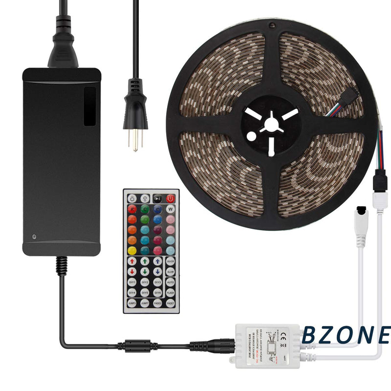 [AUSTRALIA] - BZONE 2-Port 44 Keys Wireless IR Remote Control Dimmer for SMD 5050 3528 RGB LED Strip Lights, Dual 4-pin Output Remote Controller for 2pcs RGB LED Strips DC12-24V Rgb Ir Controller 