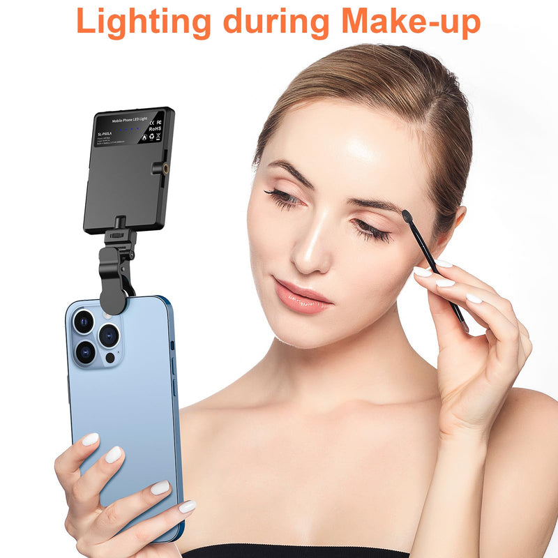 [AUSTRALIA] - TONEOF Portable Selfie Light,Rechargable 60 LED Phone Light with Clip & Double 1/4" Screw Hole,2500k-9000K Dimmable Camera Light for iPhone,Android,Laptop,Tablet,Selfie/Video Conference 