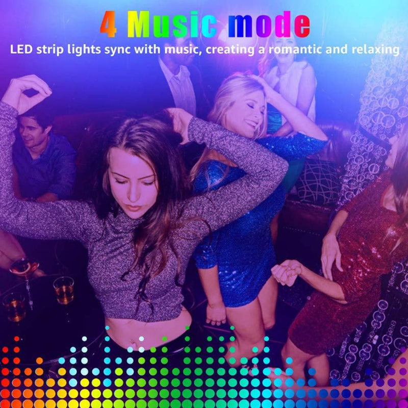 [AUSTRALIA] - LED Strip Lights, OwnZone RGB LED Lights Strip Kit 32.8ft/10M 300LEDs SMD 5050 LED Waterproof Flexible Music Sync Color Changing Rope Light with 44 Keys Remote for Bedroom Ceiling Bar Counter Cabinet 