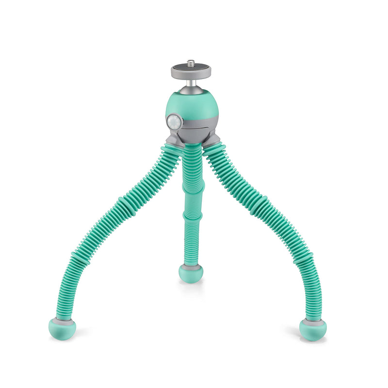 JOBY PodZilla Medium Kit, Flexible Tripod with Ball Head Included and GripTight 360 Phone Mount, for Smartphones and Compact Mirrorless Cameras or Devices up to 1 Kg, Blue Medium Kit Teal