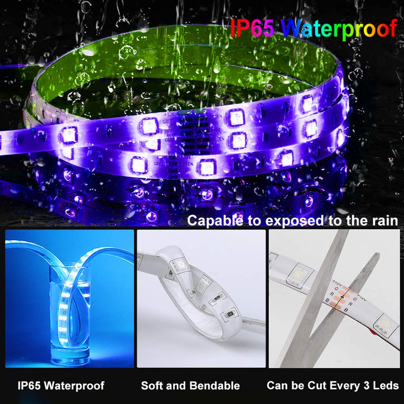 [AUSTRALIA] - Led Strip Lights,UMICKOO 32.8feet 10m RGB 300LEDs Waterproof Light Strip Kits with Infrared 44 Key, Suitable for Room,TV, Ceiling, Cupboard Bar Home Decoration 