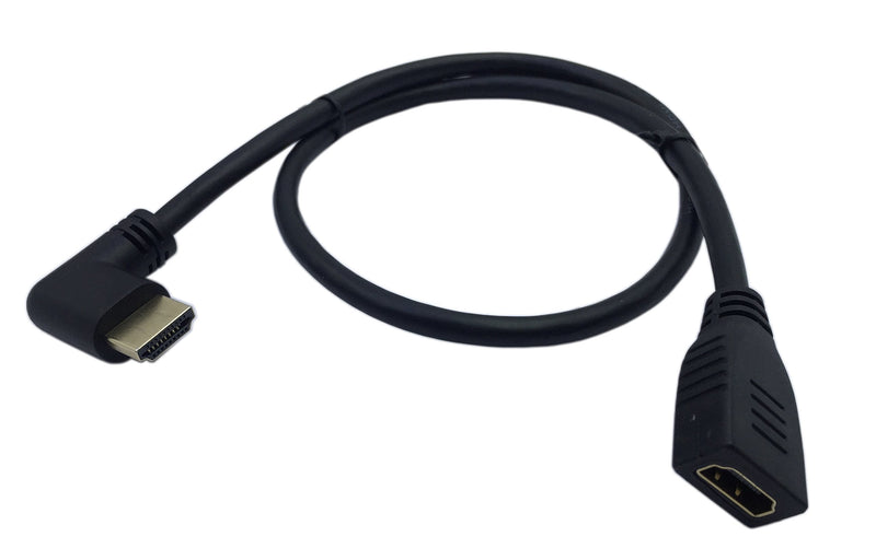 [AUSTRALIA] - Cerrxian 0.6m High Speed HDMI 2.0 HDMI Right Angle Male to HDMI Female Short Cable Ultra HD 4k x 2k HDMI Cable Supports Ethernet, 3D, 4K and Audio for TVs, Laptops(Black) (rm-sf) 0.6m right male-straight female 