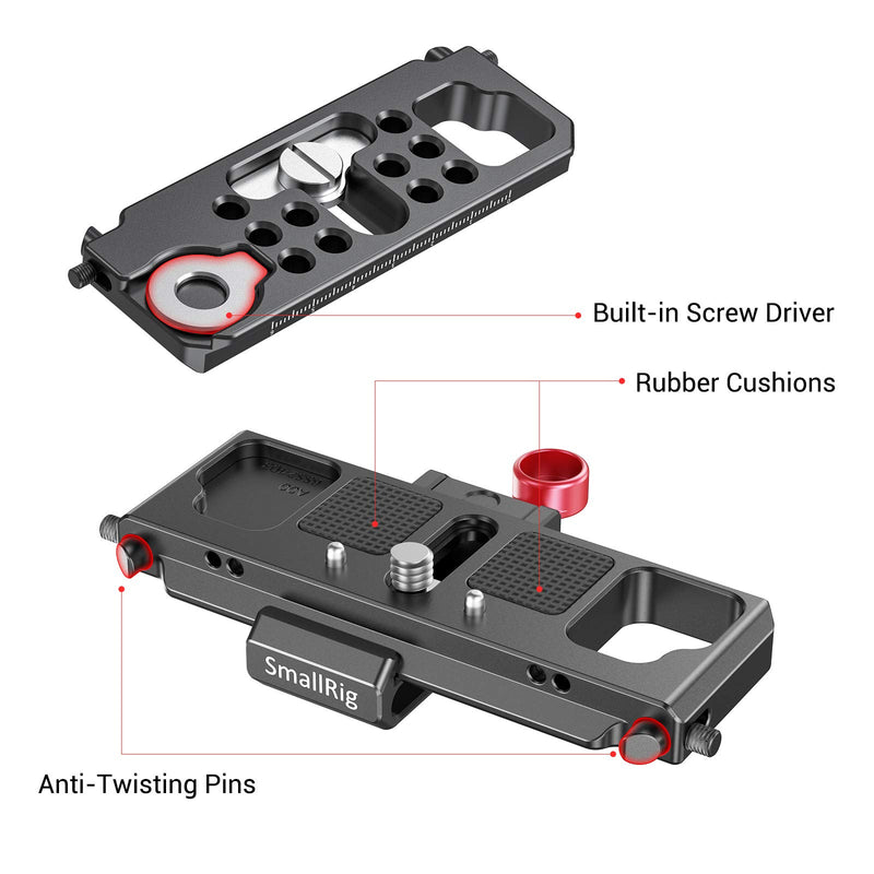 SMALLRIG Offset Plate Kit for BMPCC 4K and 6K Compatible with DJI Ronin S Zhiyun Crane 2 Moza Air 2 - BSS2403