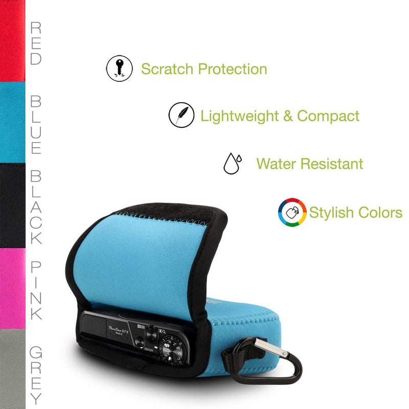 MegaGear Ultra Light Neoprene Camera Case Compatible with Canon PowerShot G7 X Mark III, G7 X Mark II Blue