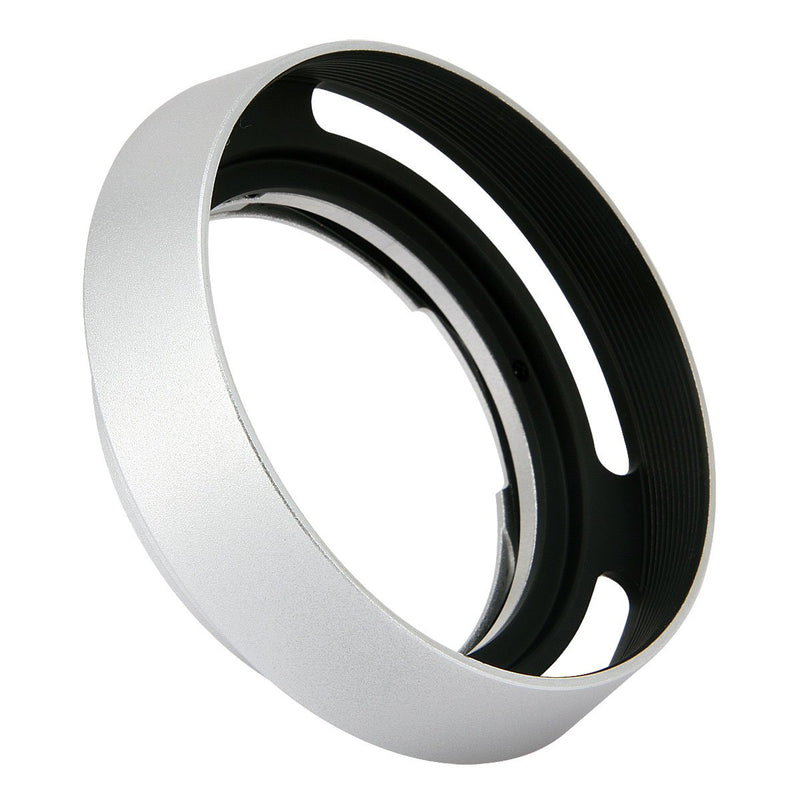 Haoge LH-ZV12 Round Metal Lens Hood Compatible with Carl Zeiss C Biogon T 4.5/21 21mm f4.5 ZM, C Sonnar 1.5/50 50mm f1.5 ZM Lens Silver Round - Silver