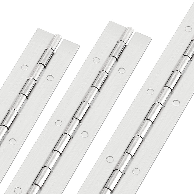 2 PCS Stainless Steel 304 Piano Hinge, 16 Inch Heavy Duty Continuous Hinge, 0.04" Thickness Fixing Folding Continuous Piano Hinge