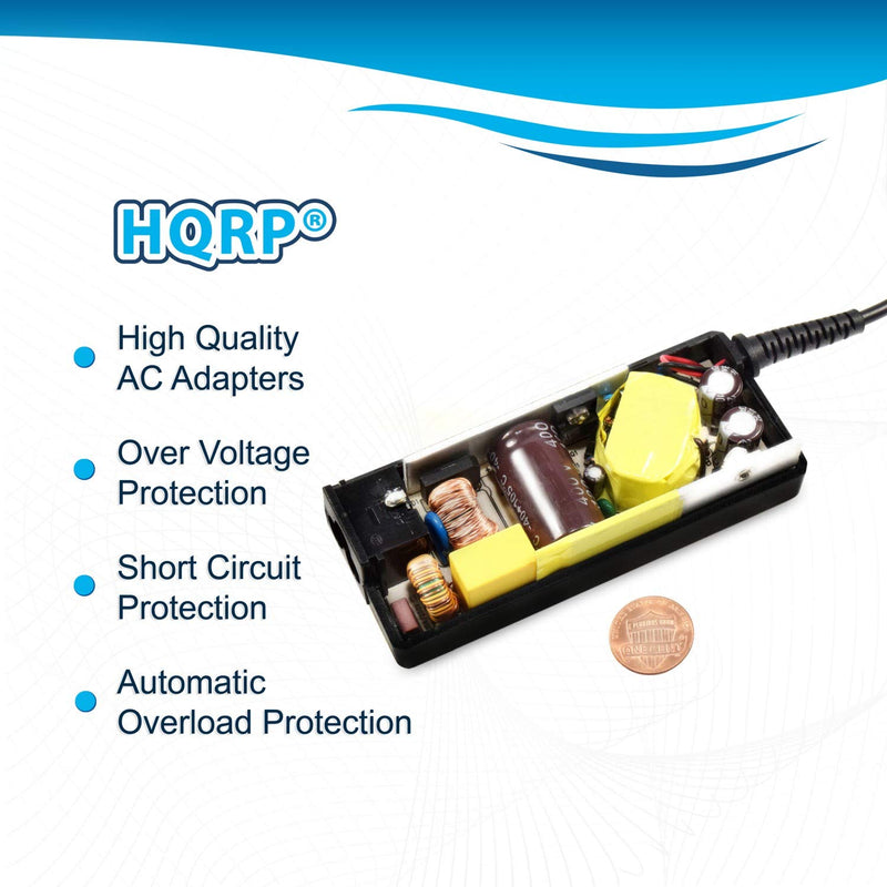 HQRP AC Adapter Compatible with Casio CTK-2200 / CTK2200 / CTK-2080 / CTK2080 / CTK-2300 / CTK2300 Keyboards Power Supply Cord Plus HQRP Euro Plug Adapter