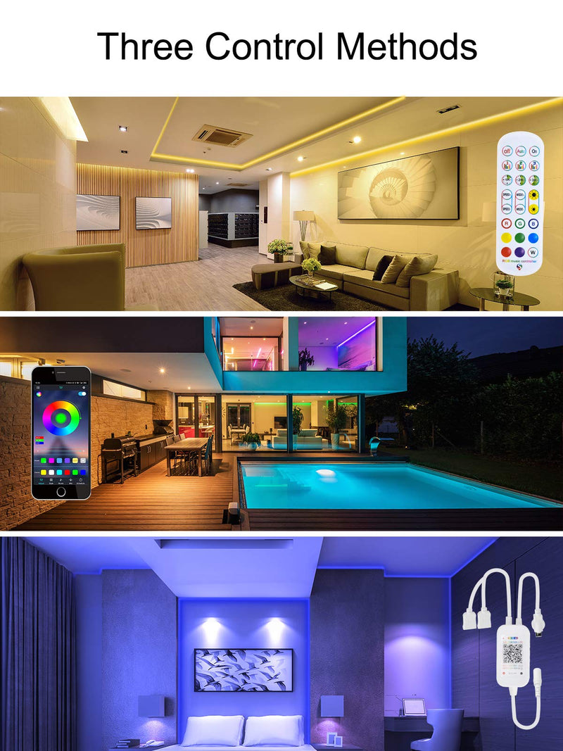 [AUSTRALIA] - LED Strip Lights, COCOCKA 32.8ft Waterproof RGB Light Strip Color Changing SMD 5050 LED Tape Lights 300 LEDs with Remote and Adapter, Bluetooth LED Lights for Bedroom, Home, Kitchen, Party 