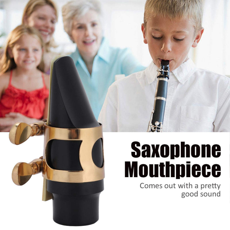 Sax Mouthpiece, 5 in1 Soprano Saxophone Mouthpiece Set Musical Instruments Accessory with a Cap (ABS)