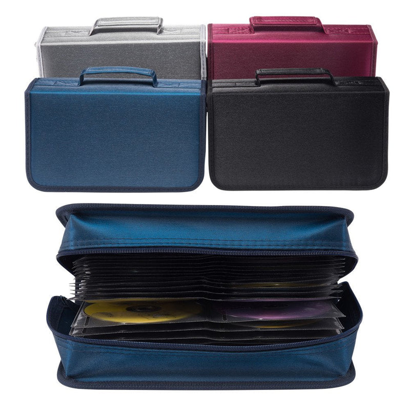 128 Capacity CD/DVD case Wallet, Storage,Holder,Booklet by Rekukos（Black） 128 Black