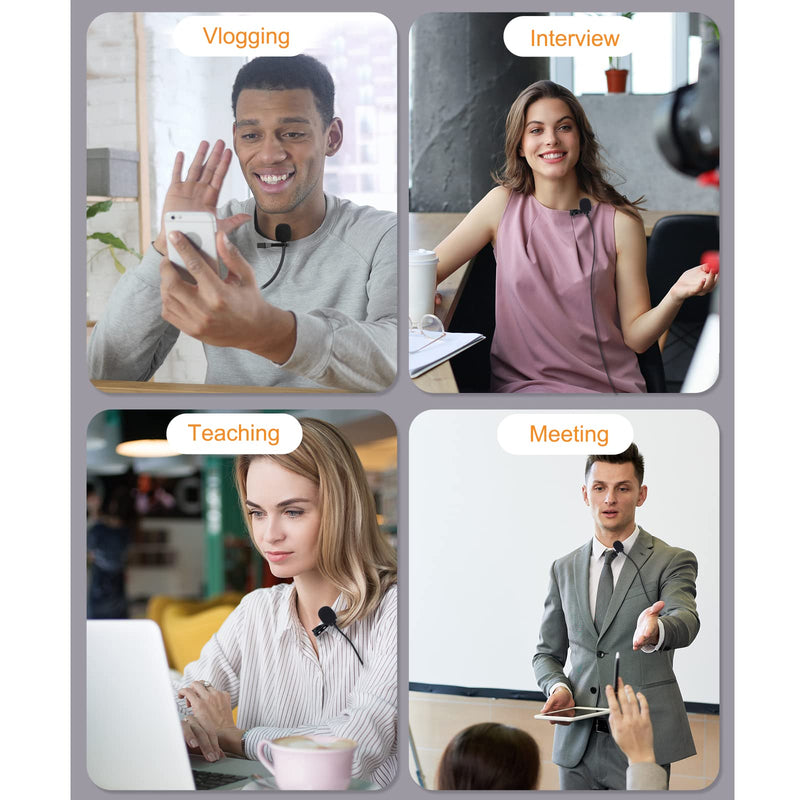 [AUSTRALIA] - Enbiawit Professional lavalier Microphone for iPhone, Condenser Microphone for Phone Recording and Video Recording, lavalier Microphone for YouTube, interviews, Meetings, and with iPhone/iPad/iPod 
