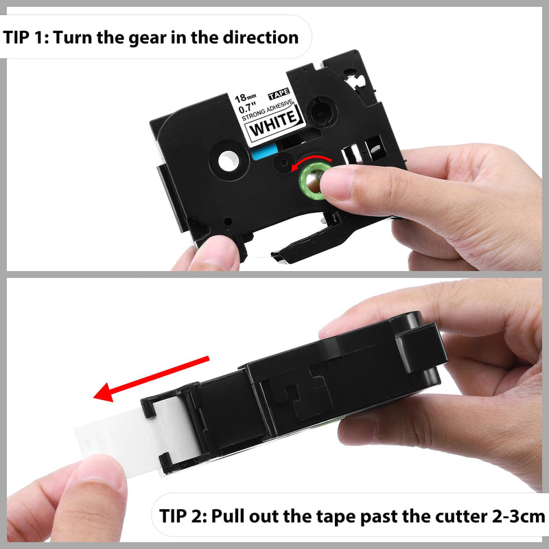 [AUSTRALIA] - TZe-S241 18mm Extra Strength Adhesive Tape Replacement for Brother TZeS241 TZ Tape 18mm 0.7 Strong Adhesive Tape Black on White 3/4" for Brother P Touch PTD400 PTD410 PTD400AD PTD600 PT1750, 3-Pack 18mm (3/4") 
