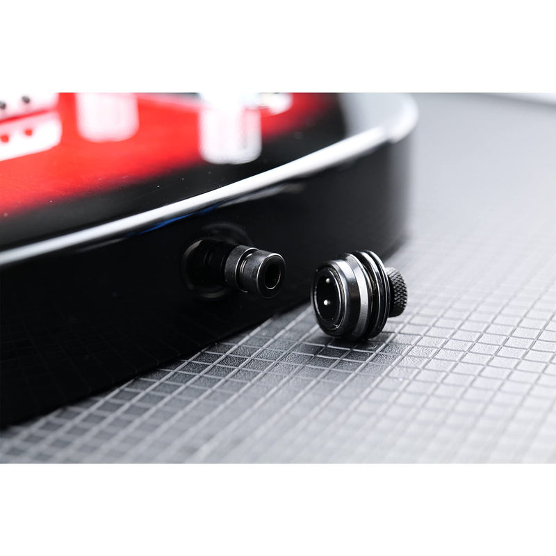 Musiclily Chrome Guitars Big Strap Lock System, Black (Pack of 2)