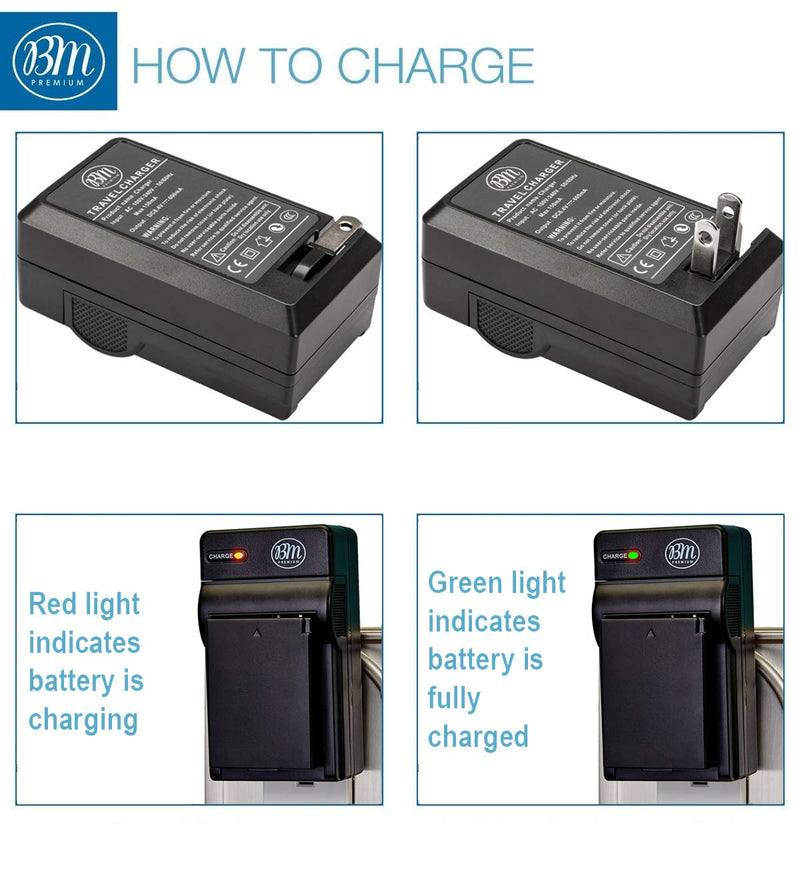 BM Premium 2-Pack of LP-E10 Batteries and Battery Charger Kit for Canon EOS Rebel T3, T5, T6, T7, Kiss X50, Kiss X70, EOS 1100D, EOS 1200D, EOS 1300D, EOS 2000D Digital Camera