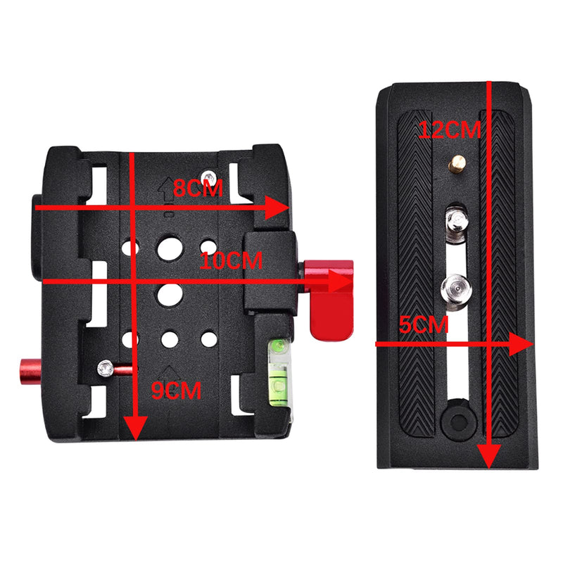 Quick Release Base Plate, Vbestlife Aluminium Alloy Camera Base Plate for Manfrotto 501, 500AH, 701HDV, 503HDV, Q5 and More, Black