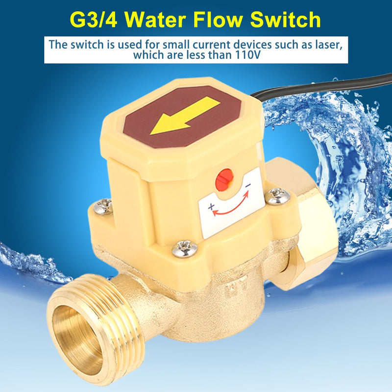 1pc Water Flow Switch Metal Pump Pressure Sensor Switch Automatic Controller Switch with G3 / 4 Interface