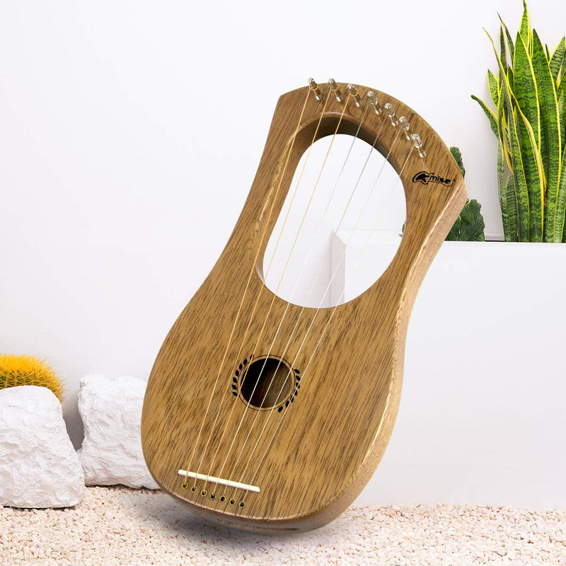 Kmise Harp 7 Steel String Bone Saddle Easy Play String Intrument Harp with Tuning Wrench and Black Gig Bag (Kasra) Kasra