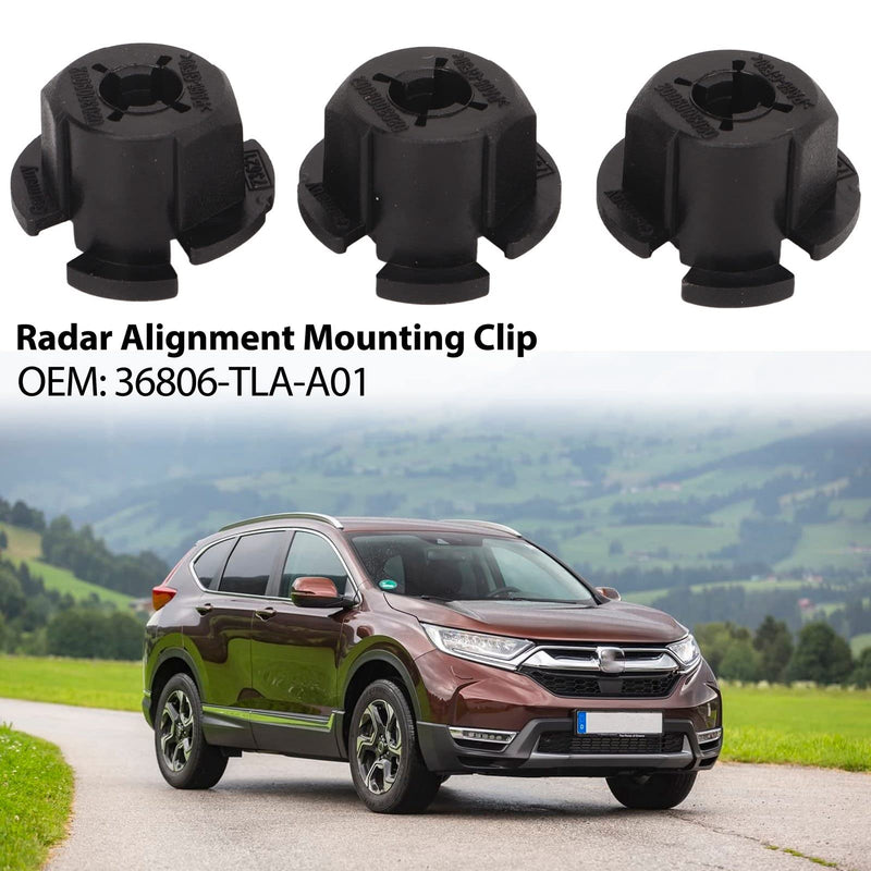 Radar Buckle, Impact Resistant Perfect Match 36806‑TLAA01 Wear Proof 3PCS Radar Alignment Mounting Clip for Vehicle