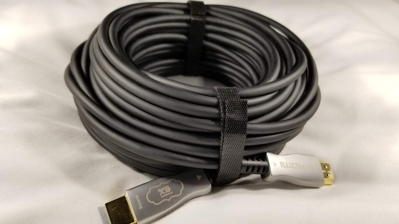 Fiber Optic 50ft HDMI Cable 4K - 50 Foot HDMI 2.2 Cable with 18Gbps and 4K@60hz/144hz 1440p HDR10, HDCP2.2, 4:4:4, 3D, DB Vision, e-ARC for Blue-Ray Apple, Sony TV, PS4, Xbox (50 feet) 50ft Optical Fiber Cable