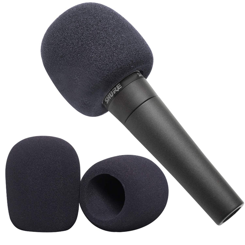 [AUSTRALIA] - Microphone Covers Foam - Black Sponge Foam Microphone Windscreen Cover, for most Microphone, 6pcs 