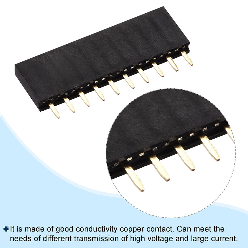 MECCANIXITY Straight Pin Header 4P 6P 8P 10P 20P 2.54mm Pitch for Prototype with Box Pack of 80 Per Set