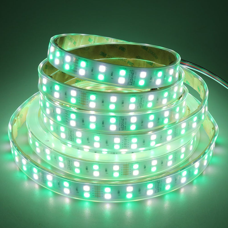 [AUSTRALIA] - LEDENET Double Row DC 24V 600LEDs/spool 5m RGB Cold White (6500k-7000K) 5050 SMD Waterproof RGBW LED Strip Lights in Silicone sleeving IP67 for Wedding Party Holiday Outdoor LED Lighting Waterproof IP67 