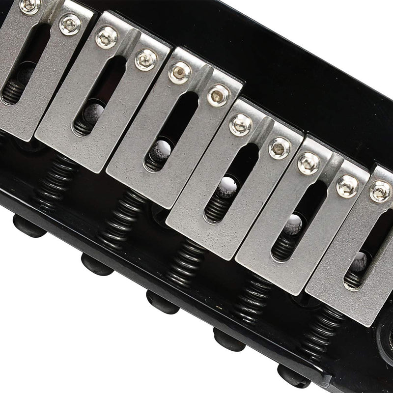 Musiclily Pro 54mm 2-Point Style Guitar Tremolo Bridge with Stainless Steel Saddles Full Steel Block for Japan Strat and Import Strat, Black