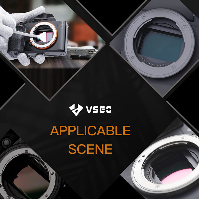 VSGO VS-S03E New Full Frame Camera Cleaning Kit 12pcs Sensor Cleaning Swab and 10ml Cleaner for Sony Nikon Canon FF CCD CMOS Clean