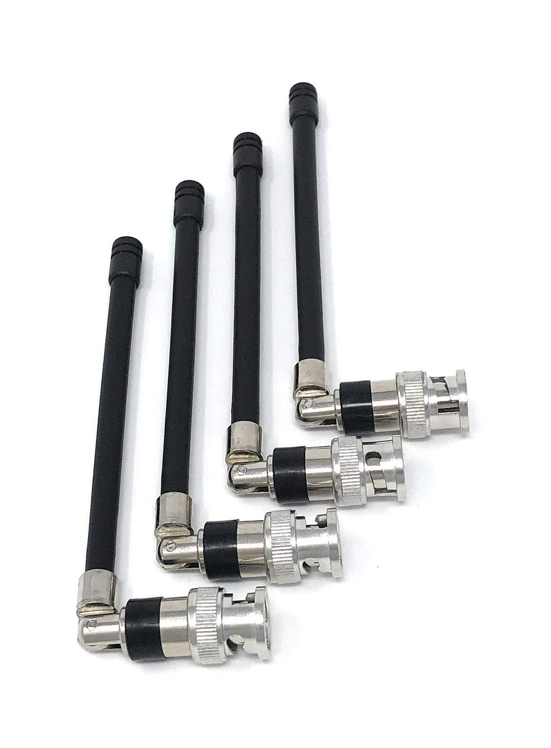 4 PCS UHF (470-752 MHz) 1/4 Wave Antennas w/BNC Connectors for Shure