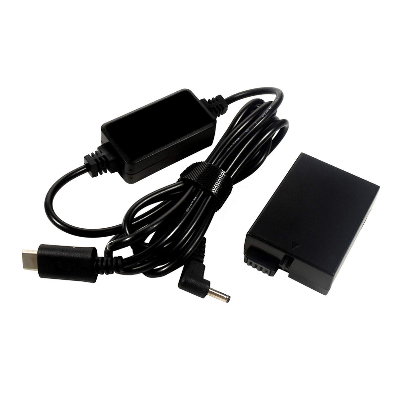 HQRP USB-C DC Converter Compatible with Canon ACK-E8 ACKE8 EOS Rebel T2i T3i T4i T5i EOS 550D 600D 650D 700D, EOS Kiss X4 X5 X6 Digital SLR Camera AC Adapter Power Cable, LP-E8 Battery Replacement