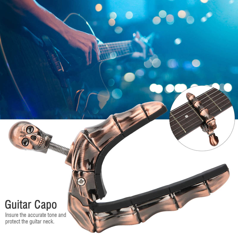 Guitar Capo Adjustable Premium Metal Capo for Folk Guitar Classical Guitar Electric Guitar Ukulele Guitar Accessories(Bronze) Bronze