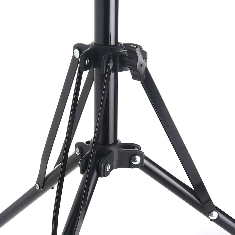 Riqiorod 7-Foot Light Stand with Reverse Folding Leg, Compact Portable Photography Light Tripod Stand for Ring Light, Strobe Light, Reflecor, Umbrella, Heavy Duty Aluminum Alloy,