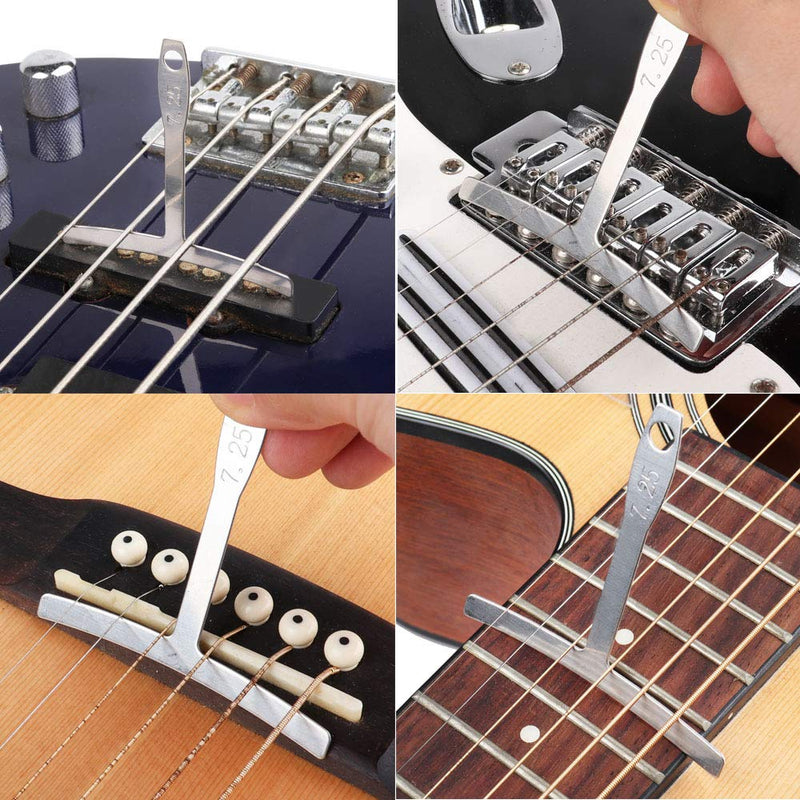 Mr.Power Guitar Luthier Tools Include 9 Understring Radius Gauge Set + 32 Blades Feeler Gauge + Guitar Pin Puller