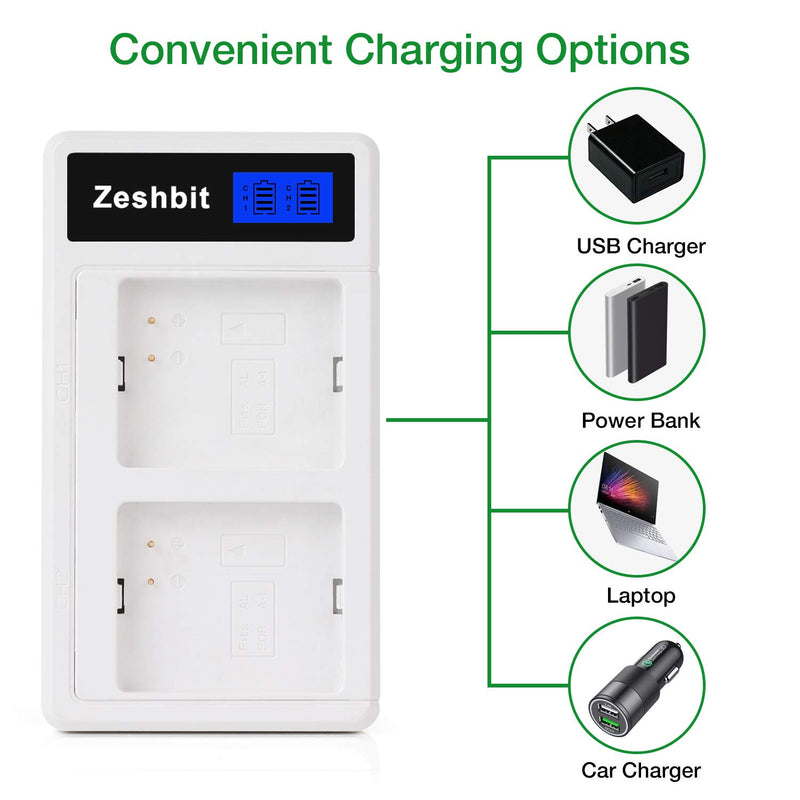 Dual Battery Charger for Arlo, Charging Station Compatible with Arlo Pro, Arlo Pro 2, Arlo GO, Arlo Light Security Camera with USB Cable (No Batteries)