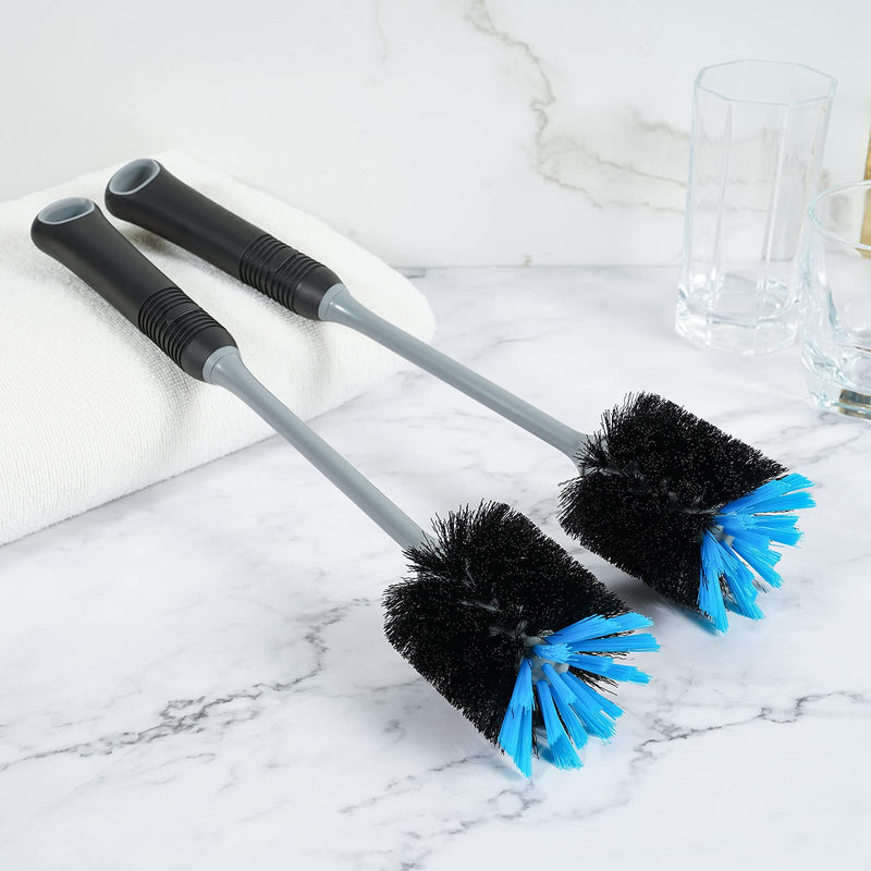 Bottle Brush Cleaner, Long Handle Water Bottle Scrubbing Brush, Built for Cleaning Baby Bottles, Sippy Cups, Water Bottle, Tumblers, Travel Coffee Mugs, Food Jars, Wine Decanters, Glasswares, 2 Pack 2 Count (Pack of 1)