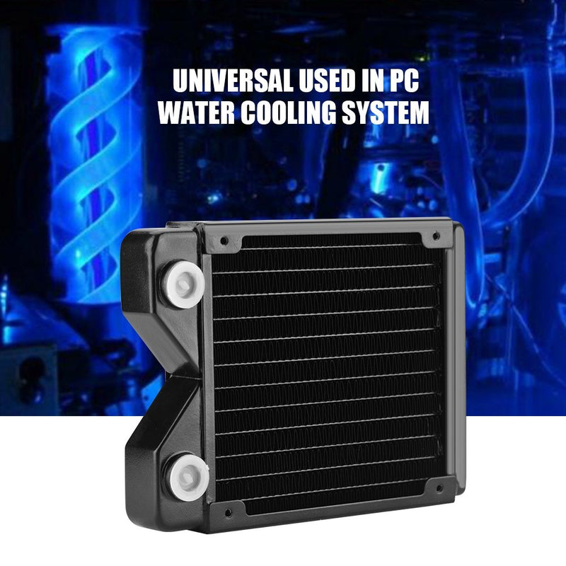 fosa G1/4 Thread 120mm/240mm/360mm PC Water Heat Exchanger Computer Copper Heat Radiator Heat Sink for Computer Water Cooling System(120 mm)