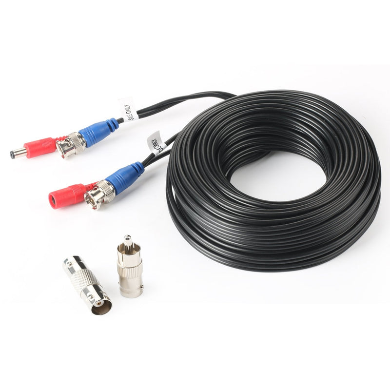 SHD 50Feet BNC Vedio Power Cable Pre-Made Al-in-One Camera Video BNC Cable Wire Cord for Surveillance CCTV Security System with Connectors(BNC Female and BNC to RCA)