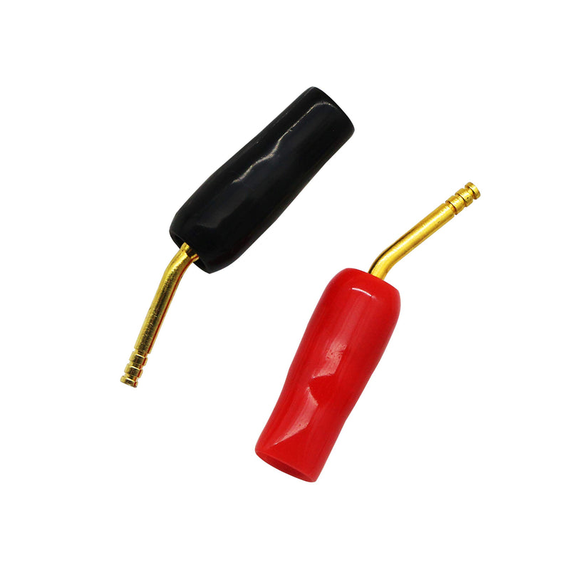 [AUSTRALIA] - CERRXIAN Gold Plated 2mm Banana Plug Screw Type Audio Speaker Cable Connector Adapter(Black & Red,10-Pack) 
