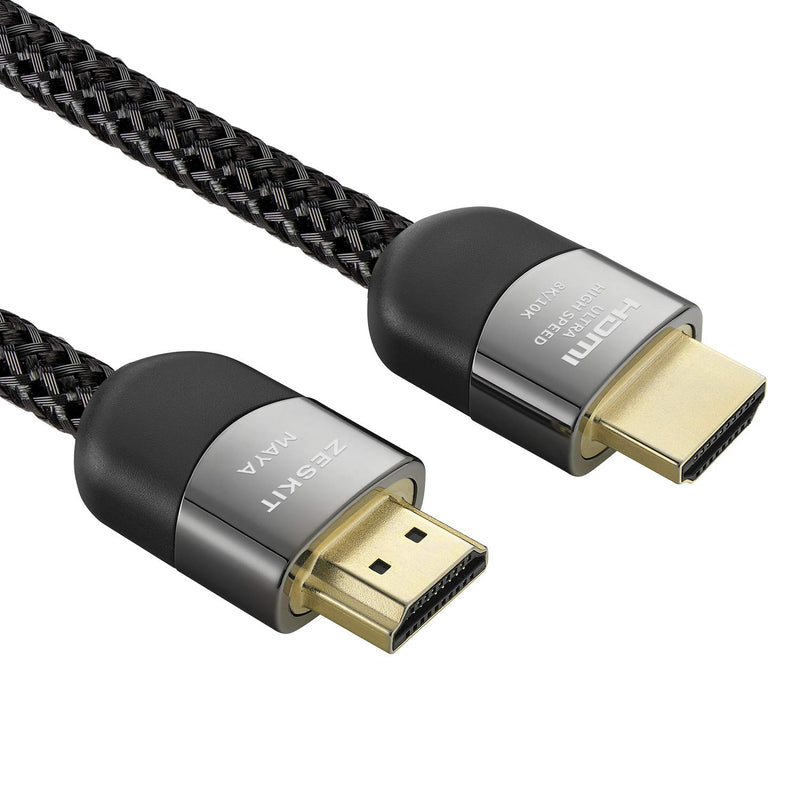 Zeskit Maya 8K 48Gbps Certified Ultra High Speed HDMI Cable 1.5ft, 4K120 8K60 144Hz eARC HDR HDCP 2.2 2.3 Compatible with Dolby Vision Apple TV 4K Roku Sony LG Samsung Xbox Series X RTX 3080 PS4 PS5 0.5m/1.5ft