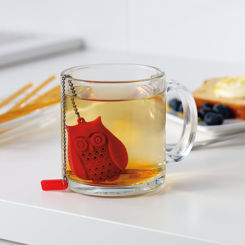 Tovolo Tea Ball Loose Leaf Strainer Cup Mug Infuser, Dishwasher Safe, Owl Owl Tea Infusers